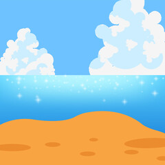 a clear sky and a beautiful view of the sea