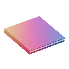 Colorful gradient notebook mockup perfect for design inspiration
