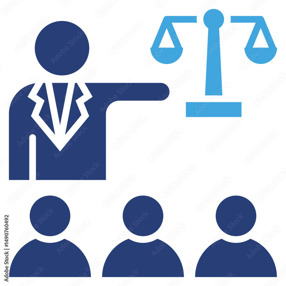 Poster representation two color icon