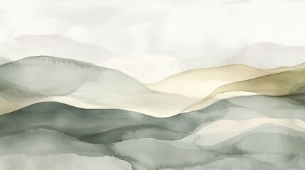 Abstract mountain landscape, muted colors