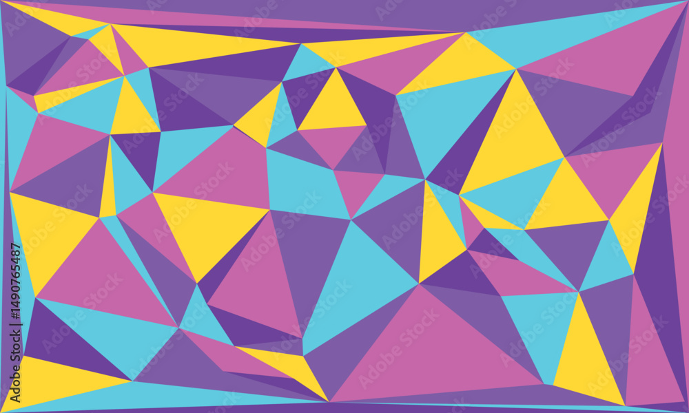 Poster abstract geometric background with polygons colorful. triangular polygons.