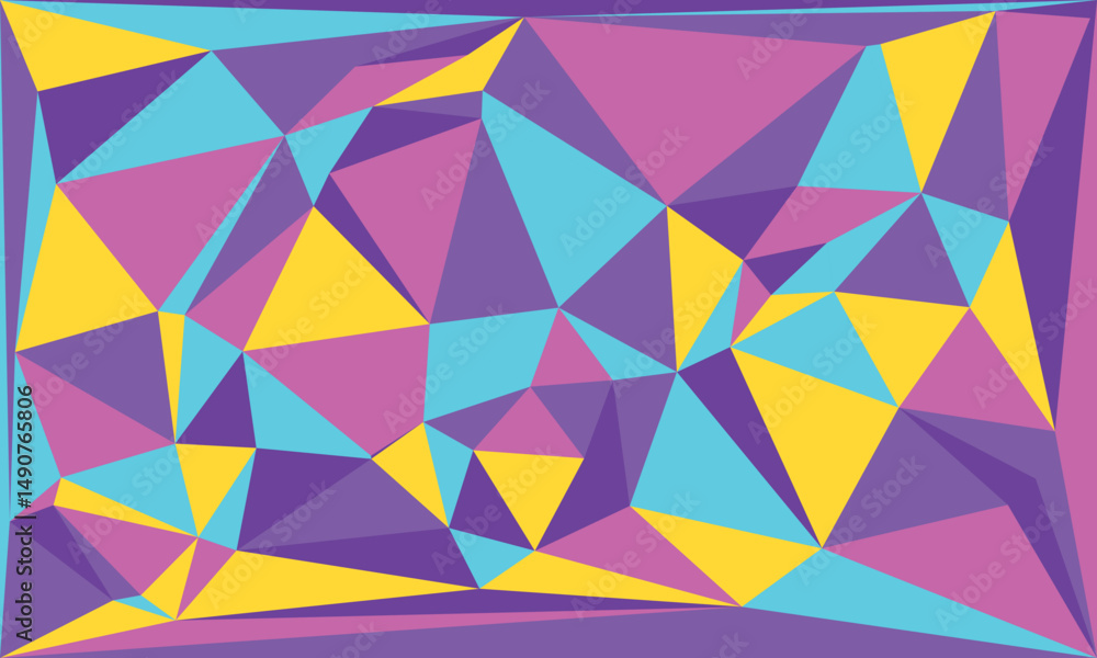 Poster abstract geometric background with polygons colorful. triangular polygons.