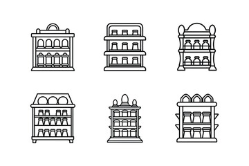 Naklejka premium spice rake line art vector illustration