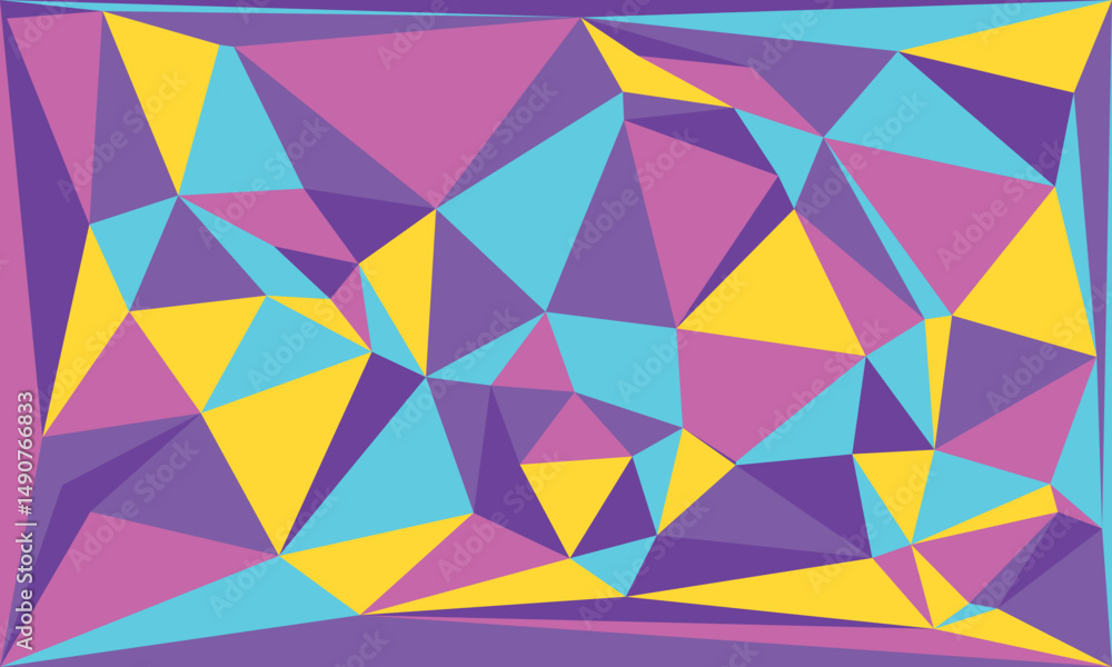 Poster abstract geometric background with polygons colorful. triangular polygons.