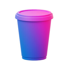 Vibrant Gradient Disposable Beverage Container