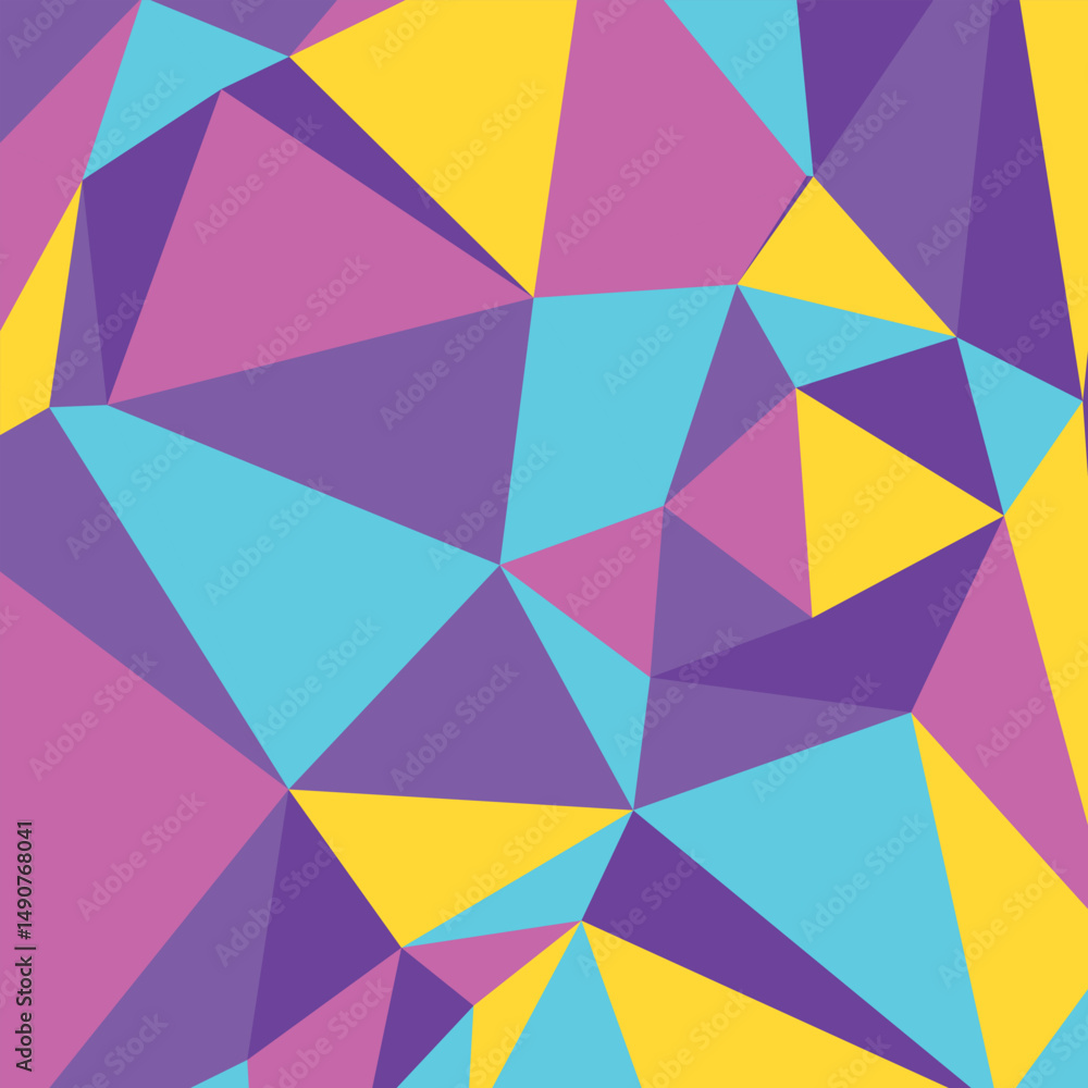 Poster abstract geometric background with polygons colorful. triangular polygons.