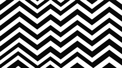 Zigzag Chevron Seamless Pattern in Black and White.