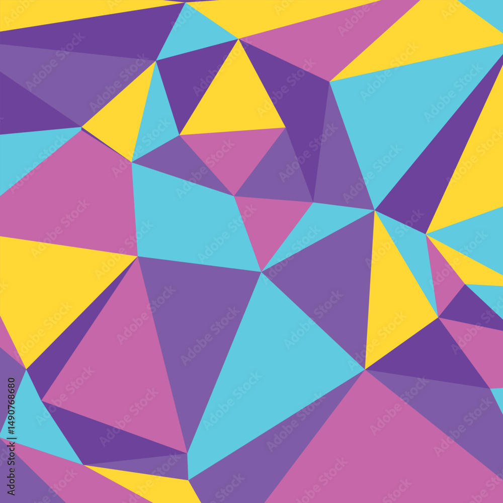 Poster abstract geometric background with polygons colorful. triangular polygons.