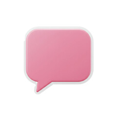 Delicate, pastel pink speech bubble graphic design element