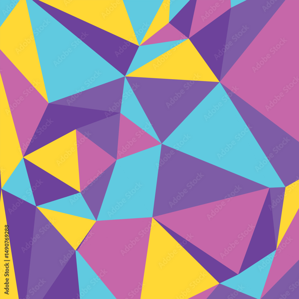 Poster abstract geometric background with polygons colorful. triangular polygons.
