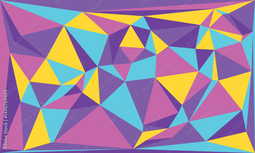 Poster abstract geometric background with polygons colorful. triangular polygons.
