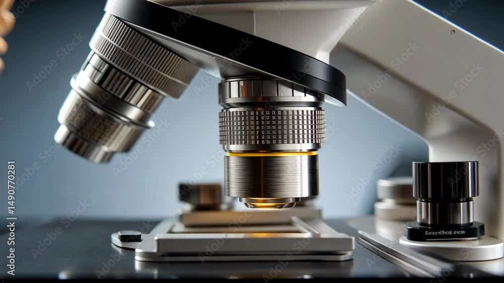 Aufkleber delving into the intricate details at the microscopic level using cutting-edge scientific instrument