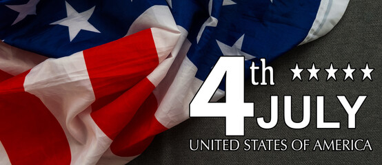 July 4 Independance day Patriotic Symbols USA. National celebration Fourth of July federal holiday...