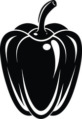 Pepper vegetable silhouette, illustration of a pepper