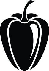 Pepper vegetable silhouette, illustration of a pepper