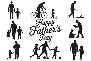 Naklejka premium Father’s Day Clipart SVG Bundle | Dad Shirt Design, Silhouette Files for Cricut, Sublimation PNG | Dad Life SVG Pack