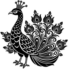 peacock vector illustration