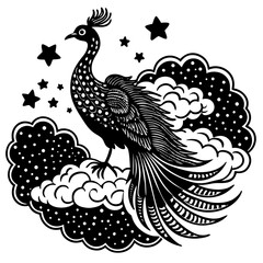 peacock vector illustration