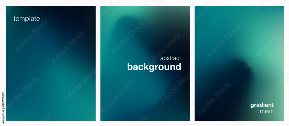 Aufkleber abstract vector illustration with a smooth blue-green gradient mesh, creating a modern, minimal, and