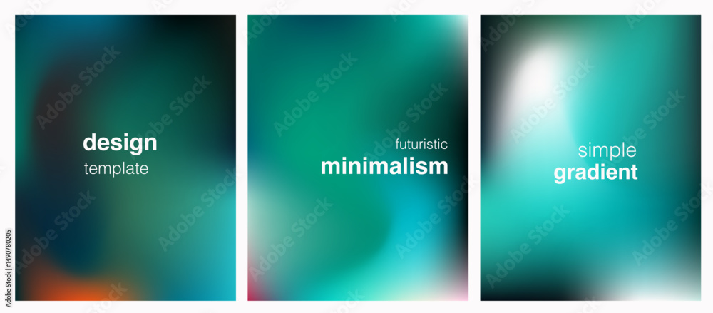Poster Abstract vector illustration with a smooth blue-green gradient mesh, creating a modern, minimal, and versatile background for graphic or web design projects, presentations, or digital art uses.