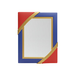 Stylish modern frame with vibrant color accents