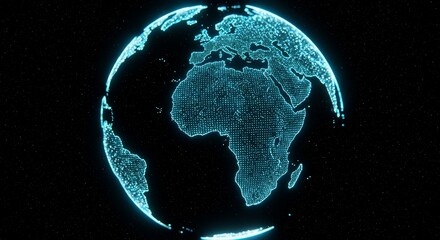 Digital earth global map illustration
