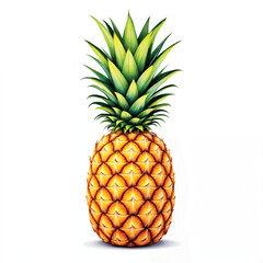 Fototapeta premium pineapple on white background
