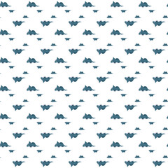 Naklejka premium Seamless Pattern Featuring Cute Dinosaur Illustrations on White Background