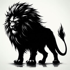 Obraz premium lion silhutee