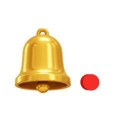 Golden notification bell with red circle, signifying a muted or inactive alert