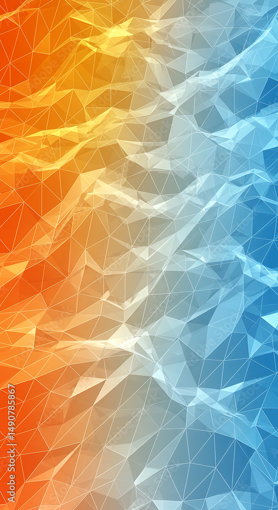 Aufkleber geometric wavy gradient polygon abstract background design