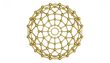 Fototapeta premium Golden Molecular Sphere.