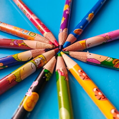 Obraz premium Vibrant Hues - Collection of Colored Pencils