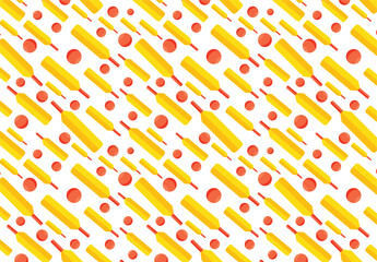 Cricket Ball And Bat Seamless pattern Design
