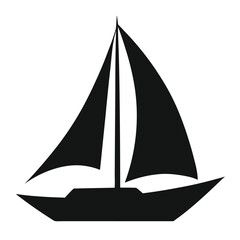 a sailing boat of silhouette