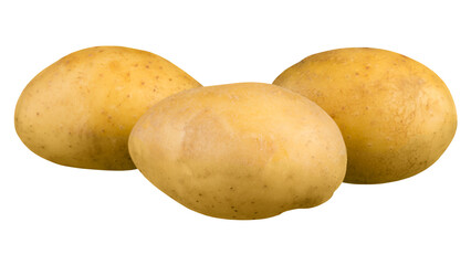 Potato on Transparent Background.