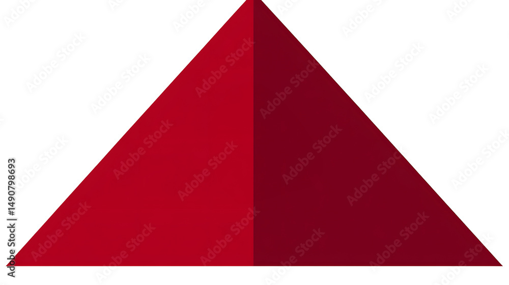 Aufkleber a bold geometric red triangle symbolizing strength and simplicity in design aesthetics