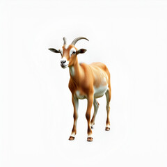Goat standing isolated view isolated over png transparent background