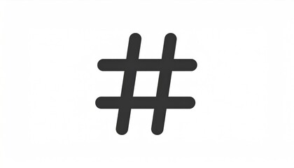 Fototapeta premium Hashtag symbol icon.