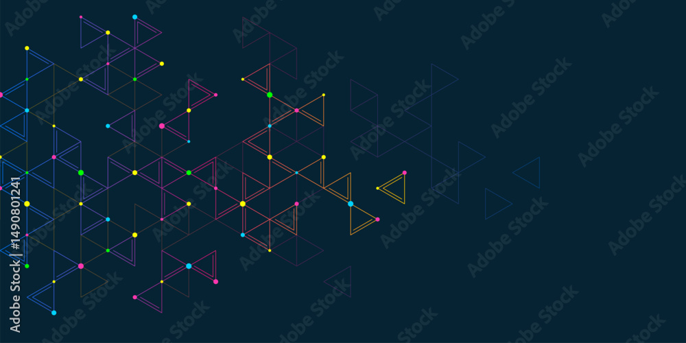 Poster Abstract vector background with a geometric pattern of triangle shapes. Graphic design element 