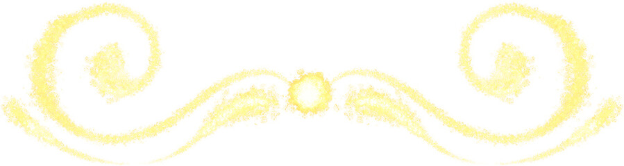 Gold Glitter Wave Flourish Golden Swirling Curl Sparkler Trail Divider Isolated Design Element Brush Stroke Abstract Swirl Flourish