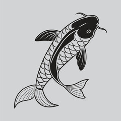 Black and White Anchovy Drawing