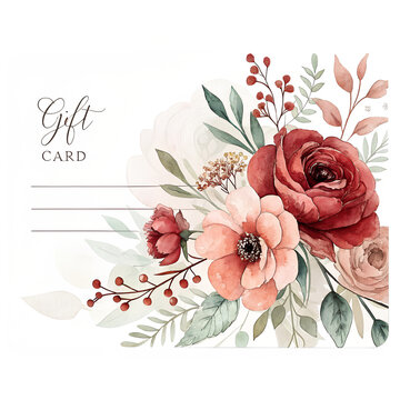 bouquet of roses card flural design Isolated on transparent background