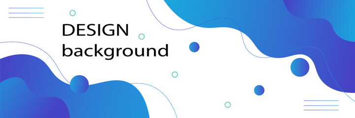 Colorful template banner with gradient color. Design with liquid shape.