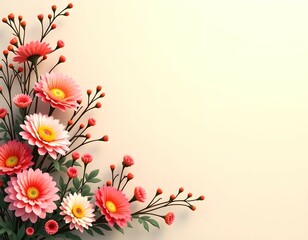 Fototapeta premium Floral background / card