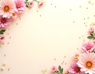 Naklejka premium Flowers frame card