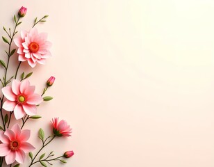 Fototapeta premium Flowers frame card