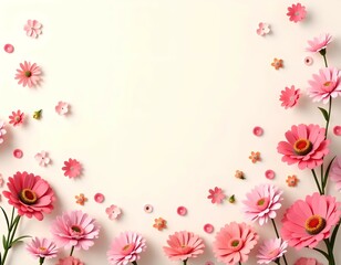 Naklejka premium Flowers frame card