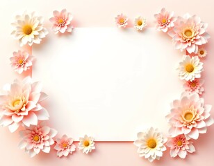 Obraz premium Flowers frame card