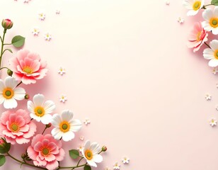 Fototapeta premium Flowers frame card